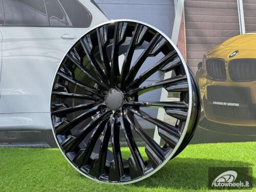 Ratlankis R20x8.5  5X112  ET  40  66.6  FBX132  Black+Polished Lip (BLPL)  For MER  (P1)  (HYBRID FORGED Front+Rear)