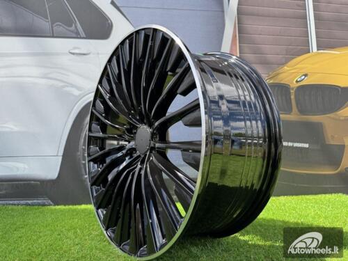 Ratlankis R20x8.5  5X112  ET  40  66.6  FBX132  Black+Polished Lip (BLPL)  For MER  (P1)  (HYBRID FORGED Front+Rear)