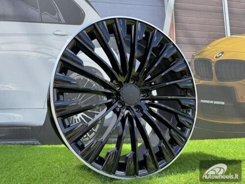 Ratlankis R20x8.5  5X112  ET  40  66.6  FBX132  Black+Polished Lip (BLPL)  For MER  (P1)  (HYBRID FORGED Front+Rear)