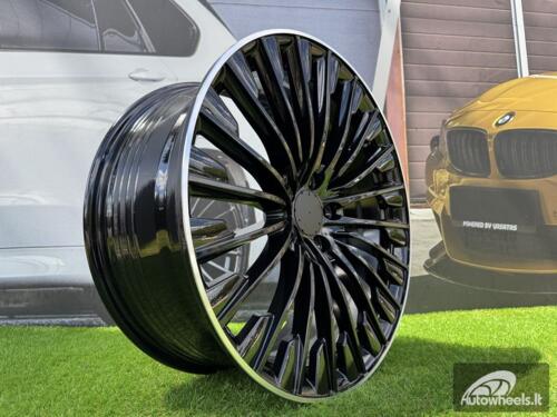 Ratlankis R20x8.5  5X112  ET  40  66.6  FBX132  Black+Polished Lip (BLPL)  For MER  (P1)  (HYBRID FORGED Front+Rear)