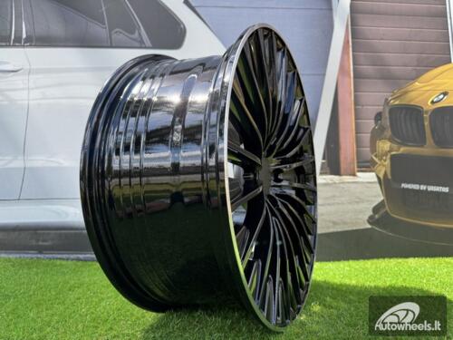 Ratlankis R20x8.5  5X112  ET  40  66.6  FBX132  Black+Polished Lip (BLPL)  For MER  (P1)  (HYBRID FORGED Front+Rear)