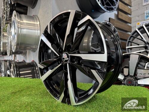 Ratlankis R17x7  5X100  ET  39  57.1  FBX254  Black Polished (MB)  For SKODA  (P1)  (HYBRID FORGED)
