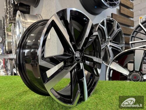 Ratlankis R17x7  5X100  ET  39  57.1  FBX254  Black Polished (MB)  For SKODA  (Z7)  (HYBRID FORGED)