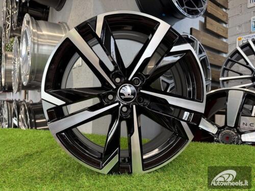 Ratlankis R18x7.5  5X100  ET  39  57.1  FBX254  Black Polished (MB)  For SKODA  (P1)  (HYBRID FORGED)
