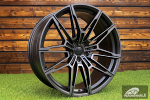 Ratlankis R21x9.5  5X112  ET  37  66.6  I0294  Black+Tinted Face (BLTF)  For BMW  (K7)  (Rear+Front)