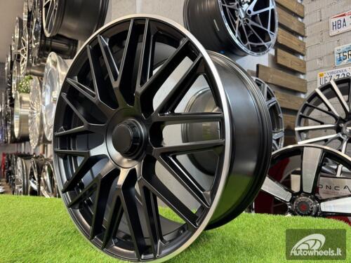 Ratlankis R19x8  5X112  ET  43  66.6  B1766  (XE582)  Black Half Matt+Polished Lip (BLHMPL)  For MER  (K4)  (Rear+Front)