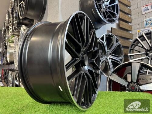 Ratlankis R19x8  5X112  ET  43  66.6  B1766  (XE582)  Black Half Matt+Polished Lip (BLHMPL)  For MER  (K4)  (Rear+Front)