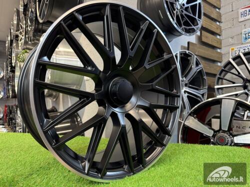 Ratlankis R19x8  5X112  ET  43  66.6  B1766  (XE582)  Black Half Matt+Polished Lip (BLHMPL)  For MER  (P1)  (Rear+Front)