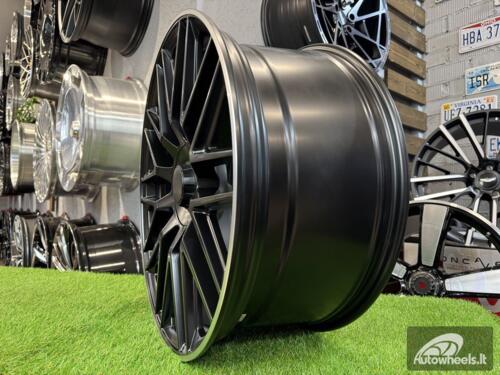 Ratlankis R19x9  5X112  ET  49  66.6  B1766  (XE582)  Black Half Matt+Polished Lip (BLHMPL)  For MER  (P1+K4)  (Rear+Front)