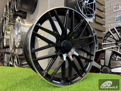 Ratlankis R19x9  5X112  ET  49  66.6  B1766  (XE582)  Black Half Matt+Polished Lip (BLHMPL)  For MER  (P1+K4)  (Rear+Front)