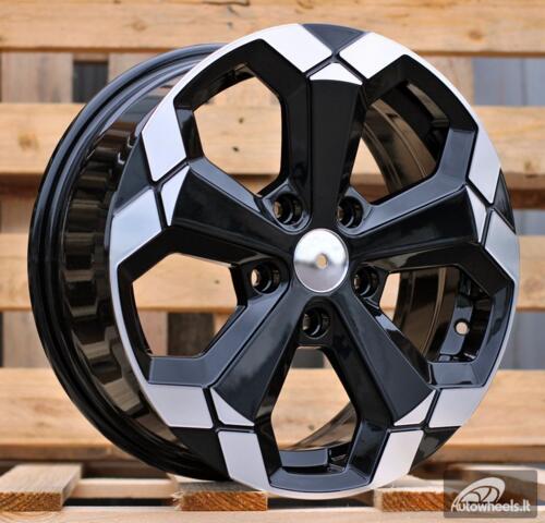 Ratlankis R16x6.5  5X114.3  ET  33  66.1  Y1274  Black Partial Polished (BP)  For DACIA  (L2+P+P2)  (NEw Model)