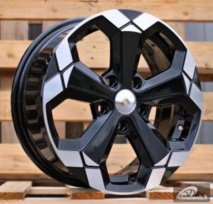 Ratlankis R16x6.5  5X114.3  ET  33  66.1  Y1274  Black Partial Polished (BP)  For DACIA  (L2+P+P2)  (NEw Model)