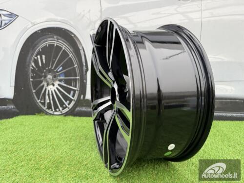 Ratlankis R18x8  5X120  ET  20  74.1  E492  (BK5728)  Black Polished (MB)  For BMW  (P)