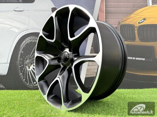 Ratlankis R20x9  5X127  ET  32  71.5  B1790  Black Polished (MB)  For JEEP  (Z6)