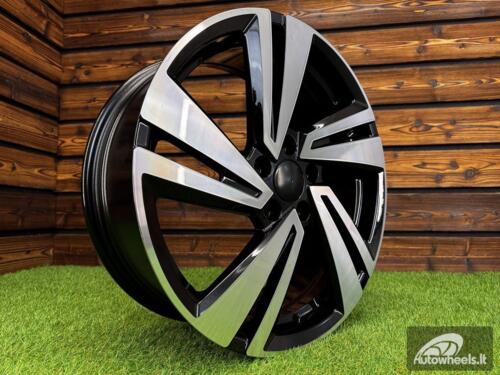 Ratlankis R18x7  5X100  ET  39  57.1  3S1282  Black Polished (MB)  For VW  (P)  (T-Cross HYBRID FORGED)