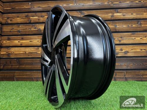 Ratlankis R18x7  5X100  ET  39  57.1  3S1282  Black Polished (MB)  For VW  (P)  (T-Cross HYBRID FORGED)
