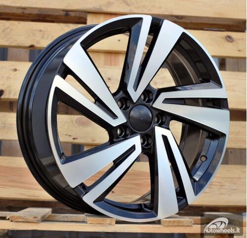 Ratlankis R18x7  5X112  ET  45  57.1  3S1282  Black Polished (MB)  For VW  (P+Z7)  (T-Roc HYBRID FORGED)