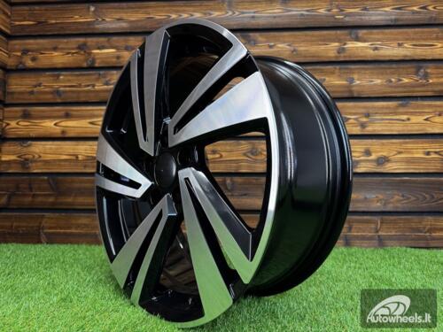 Ratlankis R18x7  5X112  ET  45  57.1  3S1282  Black Polished (MB)  For VW  (P+Z7)  (T-Roc HYBRID FORGED)