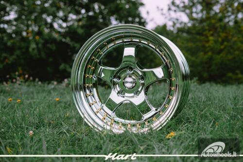 Ratlankis HART HR99 R18X9J 5X114.3 ET25 CB:73.1 Vacuum Chrome and golden rivets