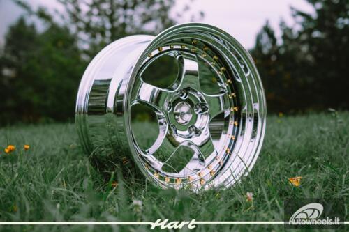 Ratlankis HART HR99 R18X9J 5X114.3 ET25 CB:73.1 Vacuum Chrome and golden rivets