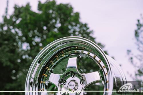 Ratlankis HART HR99 R18X9J 5X114.3 ET25 CB:73.1 Vacuum Chrome and golden rivets