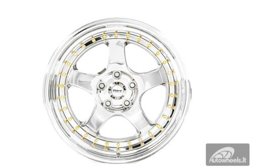 Ratlankis HART HR99 R18X9J 5X114.3 ET25 CB:73.1 Vacuum Chrome and golden rivets