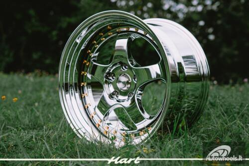 Ratlankis HART HR99 R18X10J 5X114.3 ET25 CB:73.1 Vacuum Chrome and golden rivets