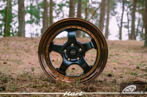 Ratlankis HART HR99 R18X9J 5X114.3 ET25 CB:73.1 Black Half Matt and Cooper lip