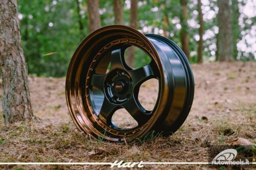 Ratlankis HART HR99 R18X9J 5X114.3 ET25 CB:73.1 Black Half Matt and Cooper lip