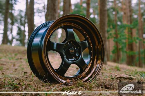 Ratlankis HART HR99 R18X9J 5X114.3 ET25 CB:73.1 Black Half Matt and Cooper lip