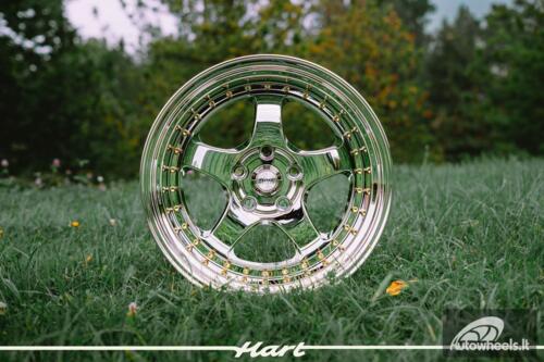 Ratlankis HART HR99 R18X9J 5X120 ET22 CB:72.6 Vacuum Chrome and golden rivets