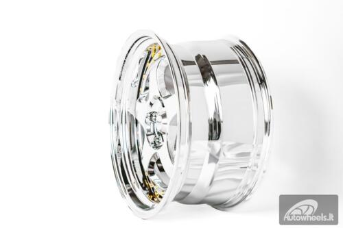 Ratlankis HART HR99 R18X9J 5X120 ET22 CB:72.6 Vacuum Chrome and golden rivets