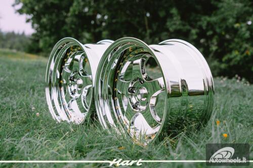 Ratlankis HART HR99 R18X10J 5X120 ET22 CB:72.6 Vacuum Chrome and golden rivets