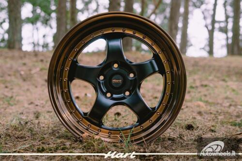 Ratlankis HART HR99 R18X9J 5X120 ET22 CB:72.6 Black Half Matt and Cooper lip