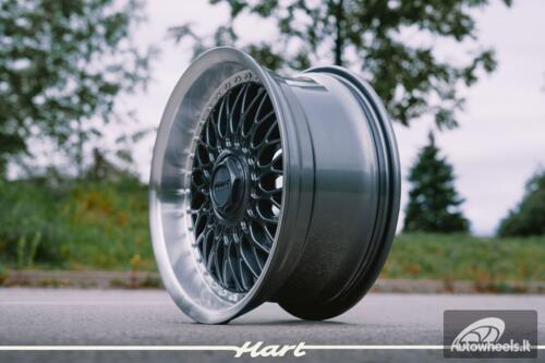 Ratlankis HART HR86 R17X8J 5X120 / 5X112 ET20 CB:72.6mm Grey face and Diamond cut lip