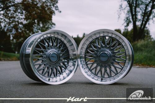 Ratlankis HART HR86 R17X8J 5X120 / 5X112 ET20 CB:72.6mm Grey face and Diamond cut lip