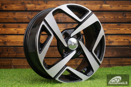 Ratlankis R14x5  4X100  ET  41  54.1  Y1245  Black Polished (MB)  For HYUND  (R)