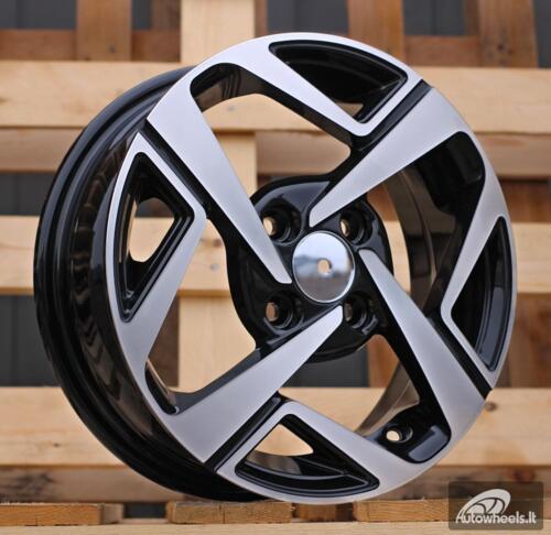 Ratlankis R14x5  4X100  ET  41  54.1  Y1245  Black Polished (MB)  For HYUND  (R)