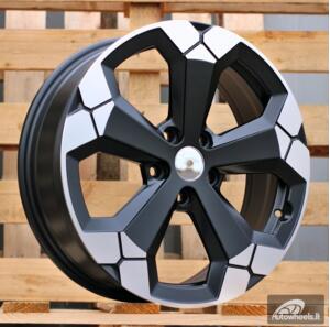 Ratlankis R17x6.5  5X114.3  ET  32  66.1  Y1274  Black Partial Polished Half Matt (BPHM)  For DACIA  (K4+L3)  (NEW Model)
