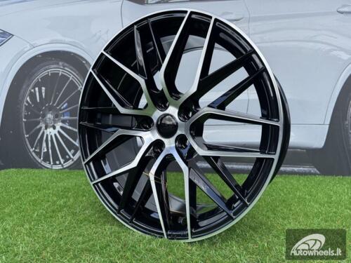 Ratlankis R17x7.5  5X112  ET  40  66.5  HX035  (FBX005)  Black Polished (MB)  For HAXER  (Z5)  (HYBRID FORGED)