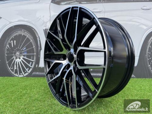 Ratlankis R17x7.5  5X112  ET  40  66.5  HX035  (FBX005)  Black Polished (MB)  For HAXER  (Z5)  (HYBRID FORGED)