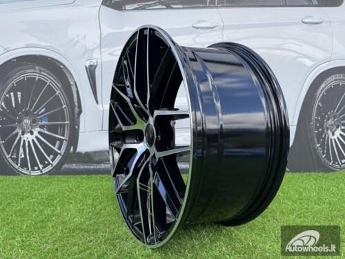 Ratlankis R17x7.5  5X112  ET  40  66.5  HX035  (FBX005)  Black Polished (MB)  For HAXER  (Z5)  (HYBRID FORGED)
