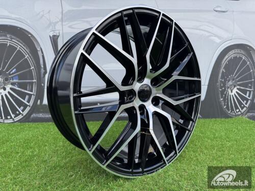 Ratlankis R17x7.5  5X112  ET  40  66.5  HX035  (FBX005)  Black Polished (MB)  For HAXER  (Z5)  (HYBRID FORGED)