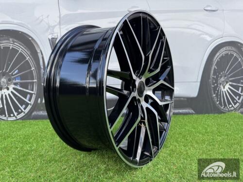 Ratlankis R17x7.5  5X112  ET  40  66.5  HX035  (FBX005)  Black Polished (MB)  For HAXER  (Z5)  (HYBRID FORGED)