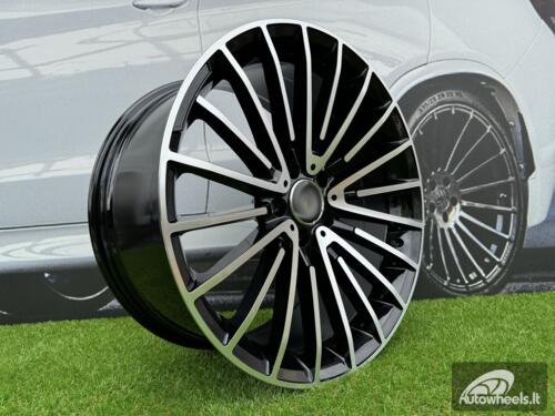 Ratlankis R20x9.5  5X112  ET  45  66.6  MR532  (FL-0235)  Black Polished (MB)  For MER  (P1)  (HYBRID FORGED Rear+Front)