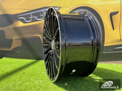 Ratlankis R19x8.5  5X112  ET  40  66.6  MR532  (FL-0235)  Black+Polished Lip (BLPL)  For MER  (P1)  (HYBRID FORGED Rear+Front)