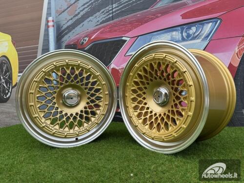 Ratlankis Rotiform Mesh style 18X8.5J 5X120/5X112 ET30 74.1 Gold with diamond cut lip Color defect 
