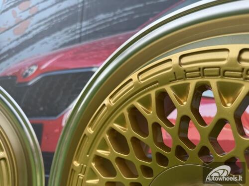 Ratlankis Rotiform Mesh style 18X8.5J 5X120/5X112 ET30 74.1 Gold with diamond cut lip Color defect 