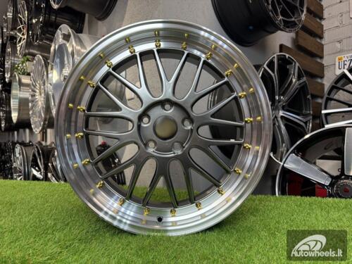 Ratlankis BBS LM style R18X8J 5X112 ET35 66.6 Hyper black with Diamond cut lip