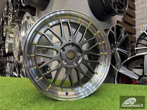 Ratlankis BBS LM style R18X8J 5X112 ET35 66.6 Hyper black with Diamond cut lip